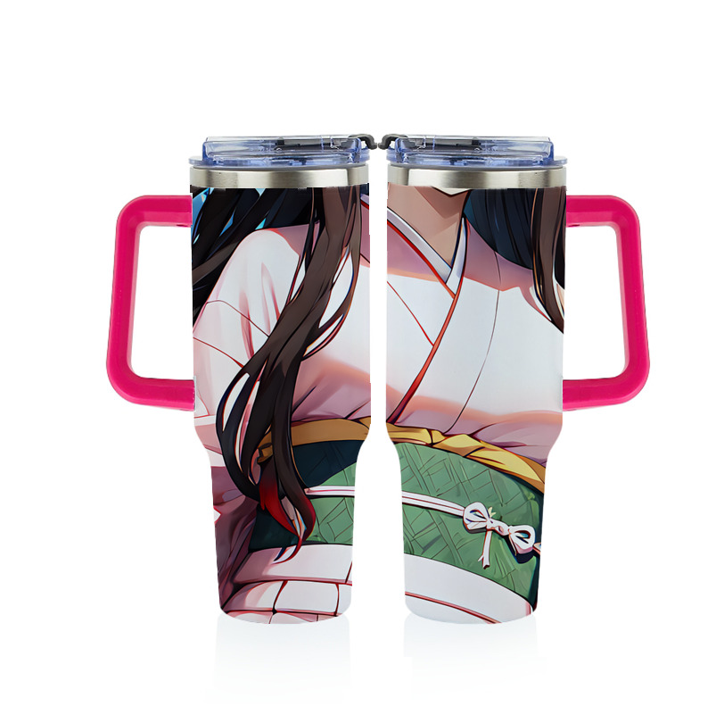 （画像用） 鬼滅の刃（きめつのやいば）竈門 禰󠄀豆子／かまど ねずこ Kamado Nezuko 1200ｍLフルプリント車用タンブラー